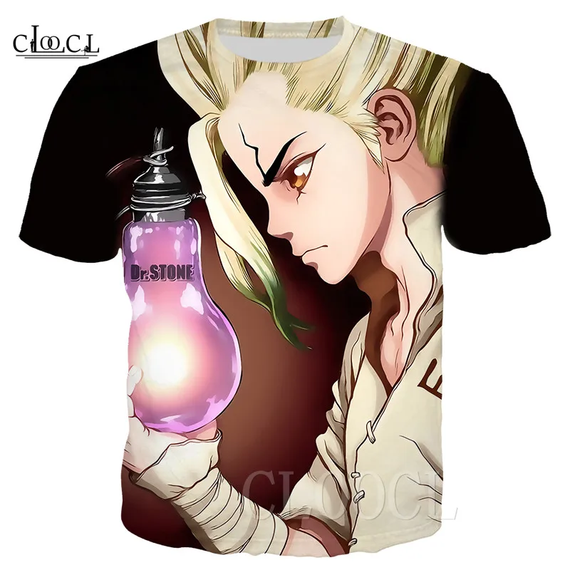 Футболка Ishigami Senku Dr.Stone летняя футболка унисекс с объемным принтом в японском