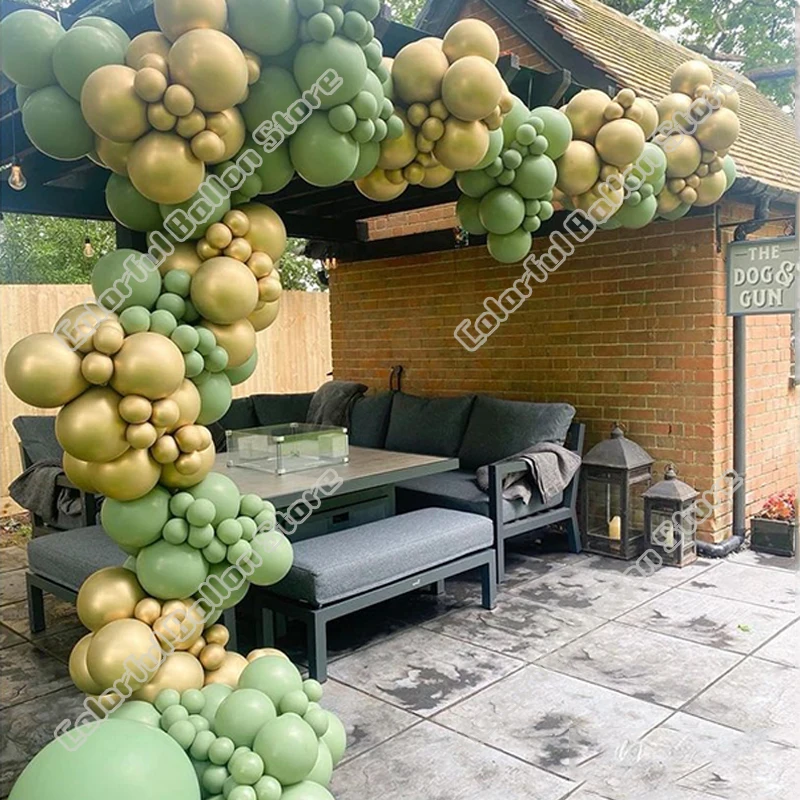 276pcs Avocado Green Gold Latex Balloon Arch Kit Wedding Baby Shower Birthday Party Backdrop Holiday Event Dinner Decoration
276pcs Avocado Green Gold Latex Balloon Arch Kit Wedding Baby Shower Birthday Party Backdrop Holiday Event Dinner Decoration