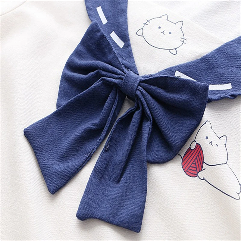 XUANHAO Women Sailor Collar Bow T Shirts 2019 Summer Short Sleeve Cartoon Print T Shirt Femme Sweet Style Cotton Tops Tees
XUANHAO Women Sailor Collar Bow T Shirts 2019 Summer Short Sleeve Cartoon Print T Shirt Femme Sweet Style Cotton Tops Tees