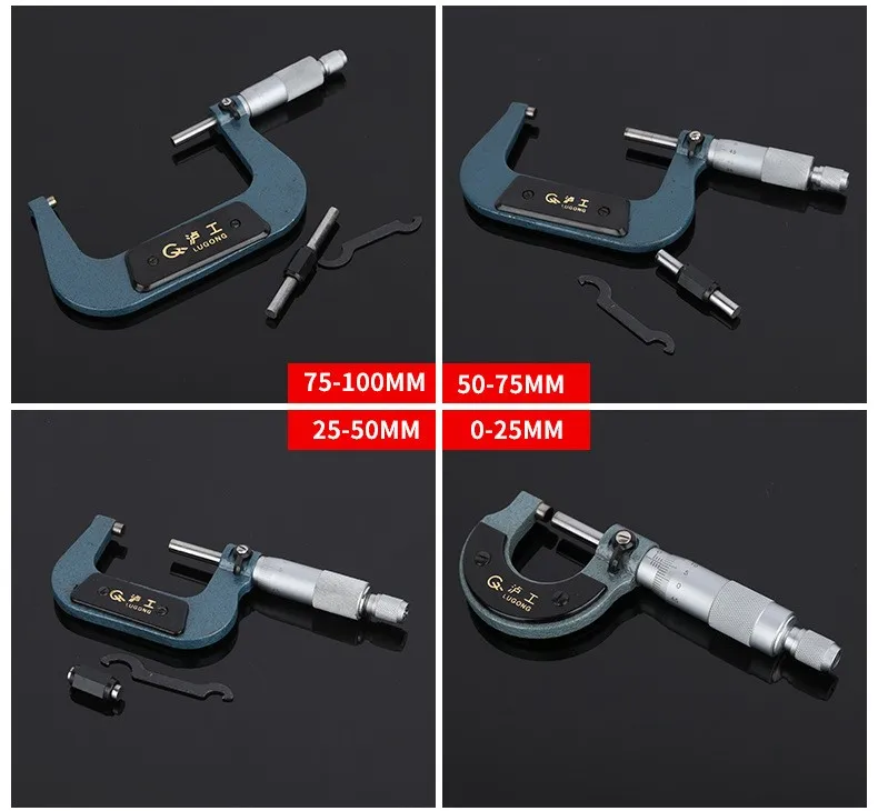 Thread Micrometer 0-25-50-75-100 Outside Micrometer Thickness Gauge 0.001 Mm Digital Micrometer Gauge Meter Micrometer Measuring
Thread Micrometer 0-25-50-75-100 Outside Micrometer Thickness Gauge 0.001 Mm Digital Micrometer Gauge Meter Micrometer Measuring