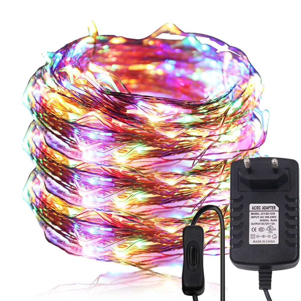 Garland Fairy Lights LED String Light Xmas Lamp for Christmas Party Wedding Decoration +EU power supply DC12V
Garland Fairy Lights LED String Light Xmas Lamp for Christmas Party Wedding Decoration +EU power supply DC12V