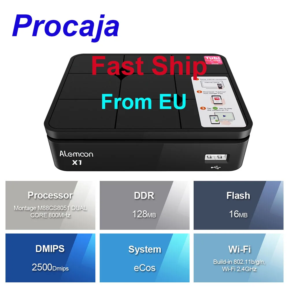 ТВ-приставка Procaja ALEMOON X1 спутниковый приемник Смарт 1080P Full HD DVB S2 поддержка функции