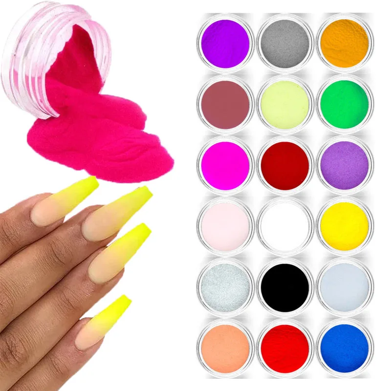 18 Colors Set Nail Acrylic Powder Dipping Nail Powder Colorful Nail Art Glitter Powder Acrylic Set For Nail Art Decorations
18 Colors Set Nail Acrylic Powder Dipping Nail Powder Colorful Nail Art Glitter Powder Acrylic Set For Nail Art Decorations