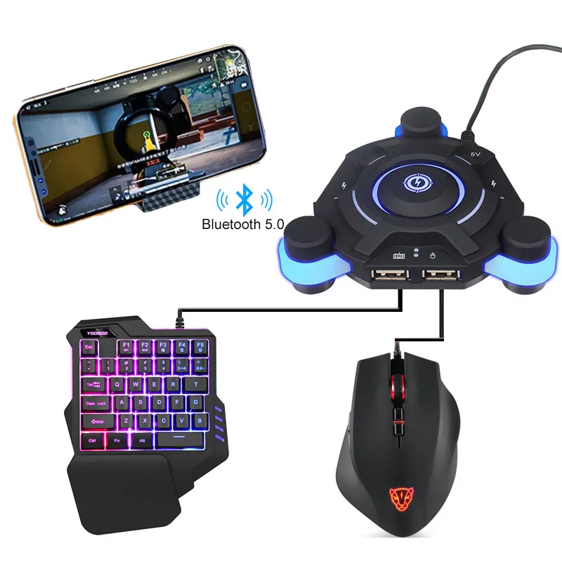PUBG мобильный геймпад Bluetooth 5 0 игровая клавиатура мышь конвертер планшет