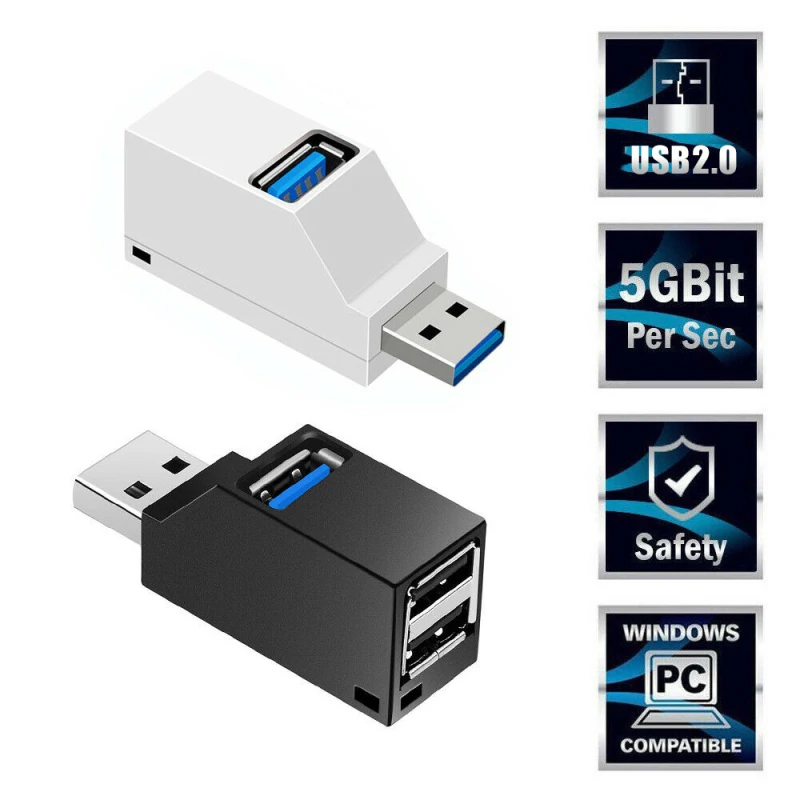 USB 2.0 HUB Adapter Extender Mini Splitter Box 3 Ports For PC Laptop Macbook Mobile Phone High Speed U Disk Reader For Xiaomi
USB 2.0 HUB Adapter Extender Mini Splitter Box 3 Ports For PC Laptop Macbook Mobile Phone High Speed U Disk Reader For Xiaomi