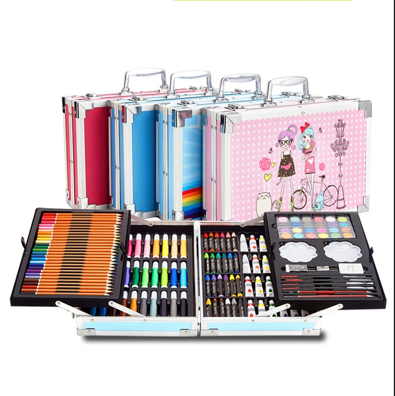 145 pieces Watercolor Pen Set Double Aluminum Alloy Children's Brush Painting Set Graffiti Art Supplies Graffiti
145 pieces Watercolor Pen Set Double Aluminum Alloy Children's Brush Painting Set Graffiti Art Supplies Graffiti