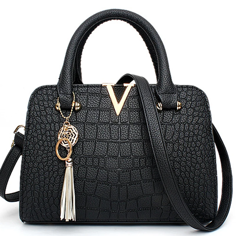 Ladies Hangbag Totes Fashion Tassel Lattice PU Leather Women Shoulder Bag Large Capacity V Word Handbags Women Handle Bag
Ladies Hangbag Totes Fashion Tassel Lattice PU Leather Women Shoulder Bag Large Capacity V Word Handbags Women Handle Bag