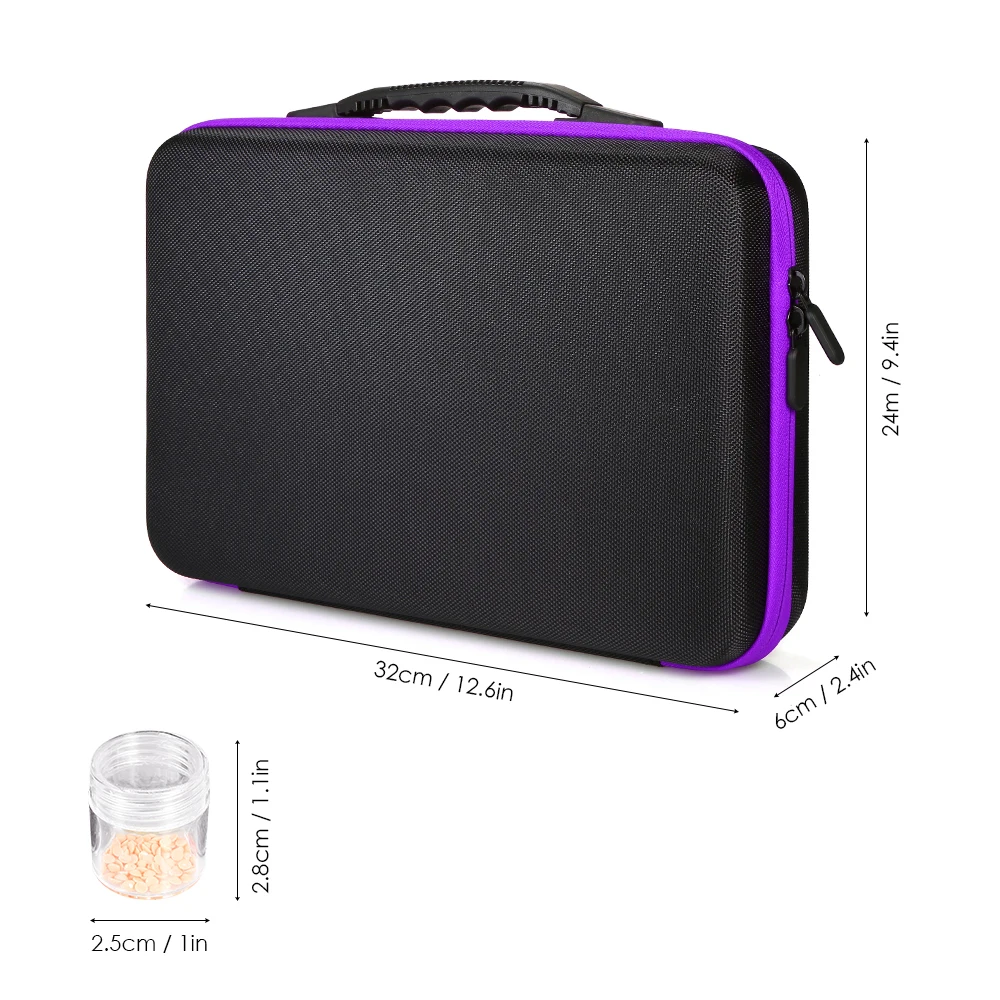 Diamond Painting Box Jewelry accessories Storage Shockproof Drop-proof Double-Zipper Embroidery Rhinestones Storage 60-Bottles
Diamond Painting Box Jewelry accessories Storage Shockproof Drop-proof Double-Zipper Embroidery Rhinestones Storage 60-Bottles
