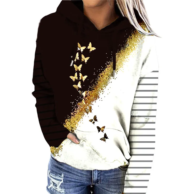 Butterfly Printing Women Sweatshirts Autumn Long Sleeve Tie-dye Gradient Fashion Hoodies Female Draw String Hooded Pullover Tops
Butterfly Printing Women Sweatshirts Autumn Long Sleeve Tie-dye Gradient Fashion Hoodies Female Draw String Hooded Pullover Tops