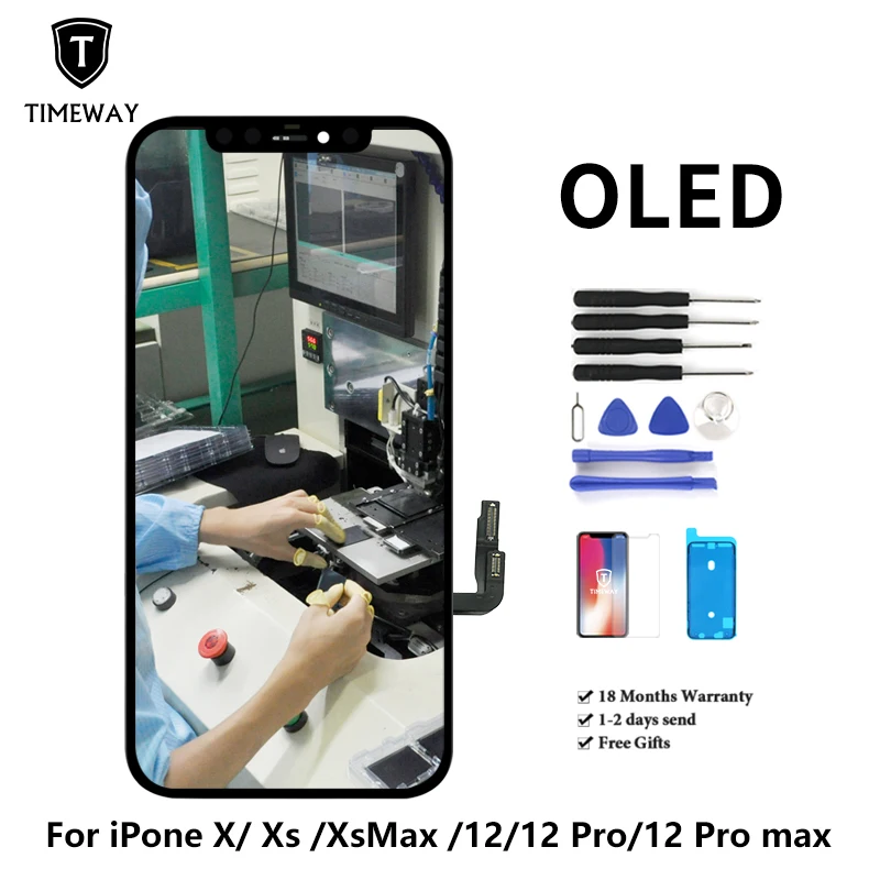ЖК-экран для iPhone 12 с дигитайзером для iPhone X XR XS MAX 12Pro 12ProMax, ЖК-дисплей в сборе, сменный сенсорный экран с инструментом
ЖК-экран для iPhone 12 с дигитайзером для iPhone X XR XS MAX 12Pro 12ProMax, ЖК-дисплей в сборе, сменный сенсорный экран с инструментом