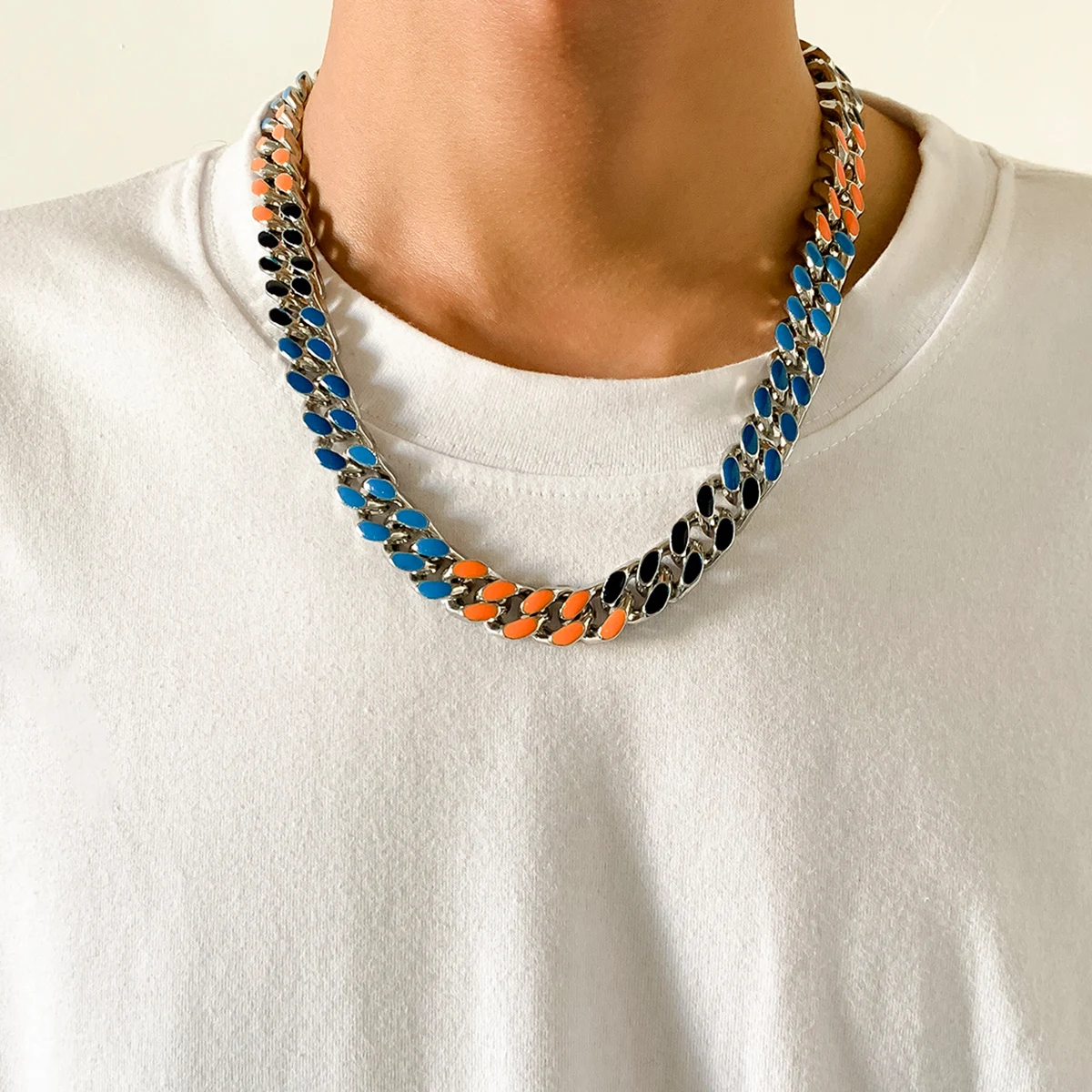 IngeSight.Z Hip Hop Colorful Miami Curb Cuban Chain Choker Necklaces Goth Gothic Chunky Thick Necklaces for Women Men Jewelry
IngeSight.Z Hip Hop Colorful Miami Curb Cuban Chain Choker Necklaces Goth Gothic Chunky Thick Necklaces for Women Men Jewelry