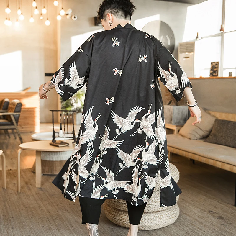 Yukata haori мужское японское кимоно кардиган мужской костюм самурая одежда куртка