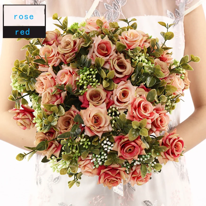 Home Fake Flower Decoration DIY Plant Flower Wall Bathroom Decor Flower Pot Wedding Bride Blossom Artificial Flowers Rose Gift
Home Fake Flower Decoration DIY Plant Flower Wall Bathroom Decor Flower Pot Wedding Bride Blossom Artificial Flowers Rose Gift