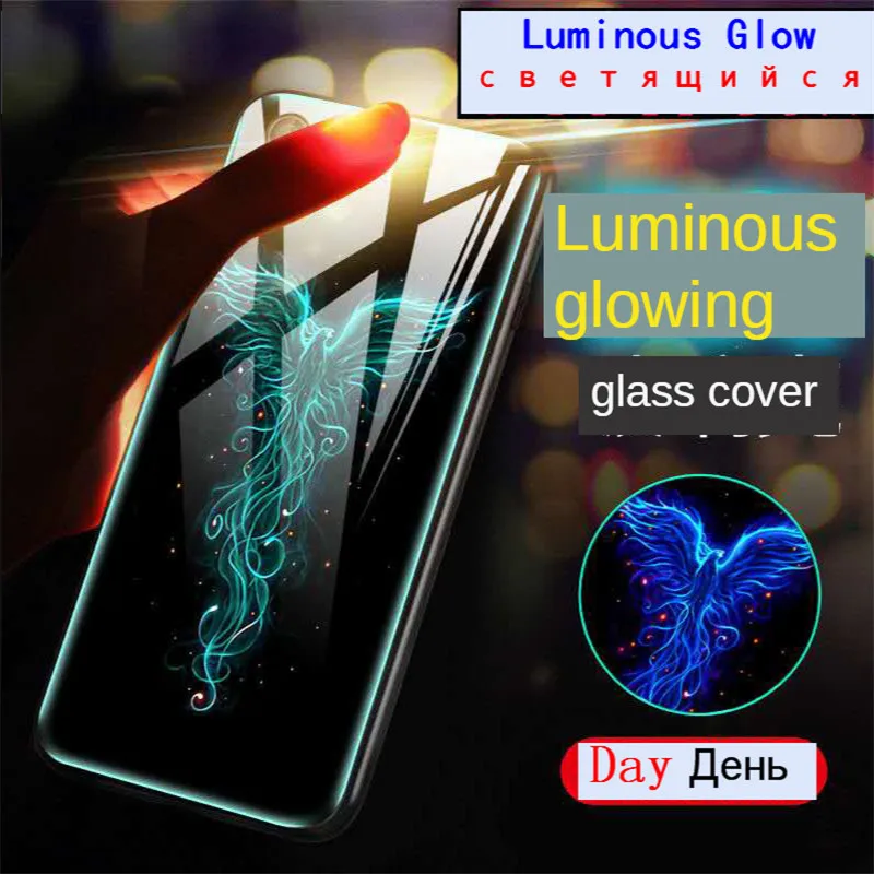 Чехол для Huawei Honor View 20 светящееся закаленное стекло задняя крышка P20 Mate Lite Pro Nova 2S 3 4