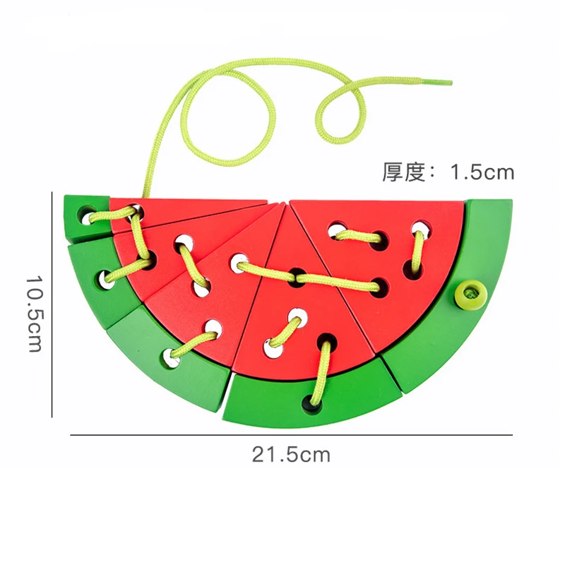Watermelon Threading Training Hand-Eye Coordination Montessori Children's Enlightenment Educational Toys 
Watermelon Threading Training Hand-Eye Coordination Montessori Children's Enlightenment Educational Toys