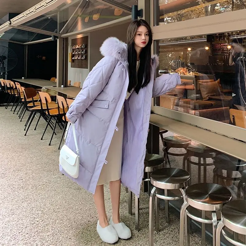 Women Winter Quilted Jacket Overcoat Fashion Fur Collar Hooded Long Parkas Mujer Thick Down Cotton Padded Coat Female
Women Winter Quilted Jacket Overcoat Fashion Fur Collar Hooded Long Parkas Mujer Thick Down Cotton Padded Coat Female