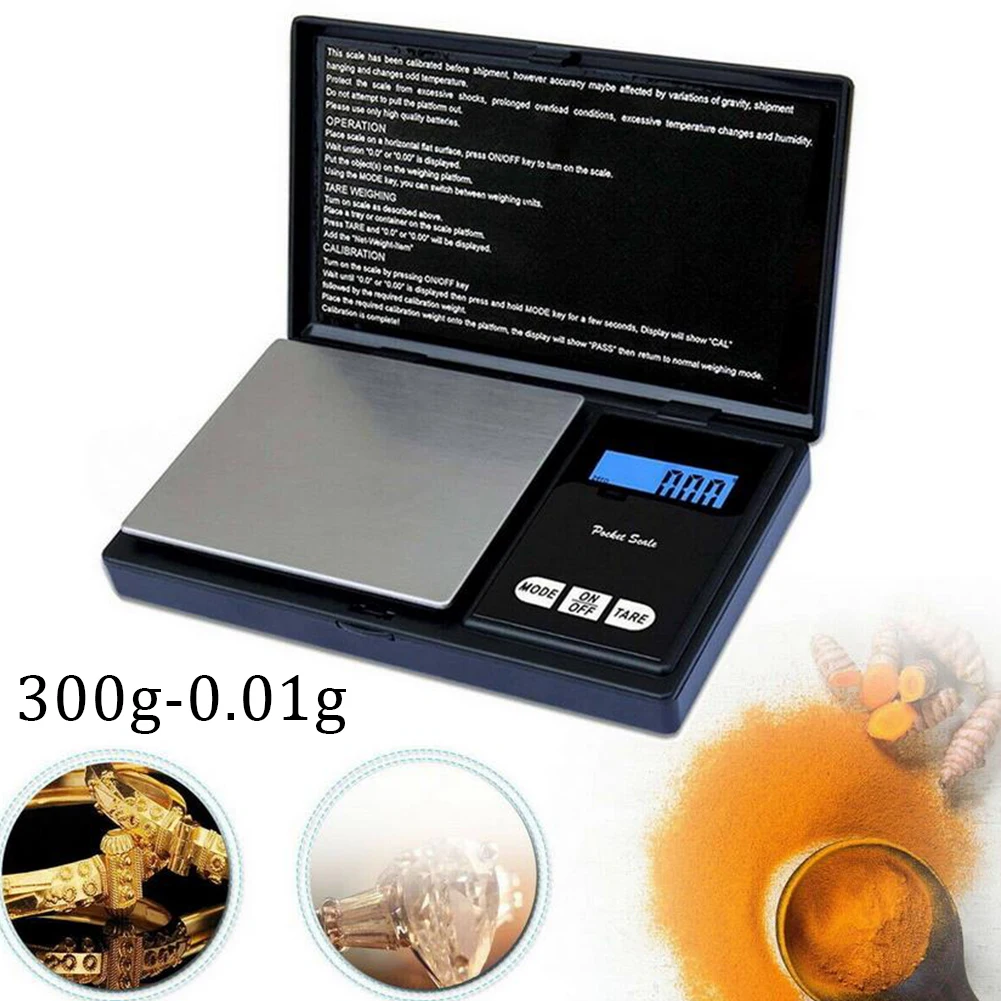 0.01g-300g Portable Electronic Scale Pocket High Precision Digital Kitchen Scale Jewelry Gold Balance Weight Gram Weighting Tool
0.01g-300g Portable Electronic Scale Pocket High Precision Digital Kitchen Scale Jewelry Gold Balance Weight Gram Weighting Tool