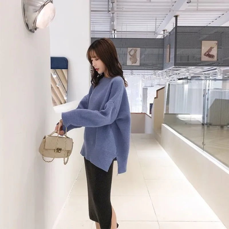 GOOHOJIO 2020 O-neck Solid Color Ladies Thicken Sweater Loose Oversized Pullover Sweater for Women Autumn Winter Sweaters Women
GOOHOJIO 2020 O-neck Solid Color Ladies Thicken Sweater Loose Oversized Pullover Sweater for Women Autumn Winter Sweaters Women