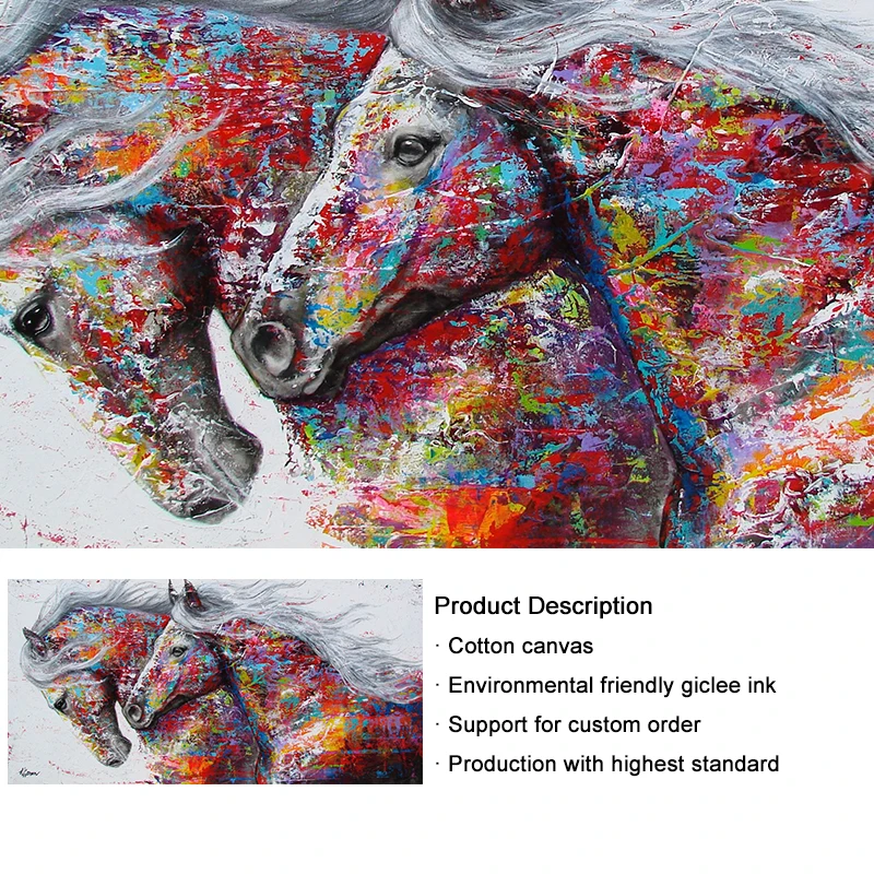 Abstract Colorful Two Running Horses Poster Canvas Painting Print Wall Art Pictures for Living Room Cuadros Home Decor
Abstract Colorful Two Running Horses Poster Canvas Painting Print Wall Art Pictures for Living Room Cuadros Home Decor