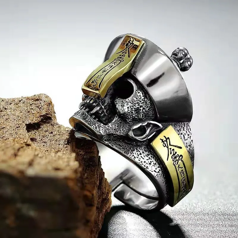 charming Domineering skeleton zombie ring men's opening personality to ward off silver men's and women's ring
charming Domineering skeleton zombie ring men's opening personality to ward off silver men's and women's ring