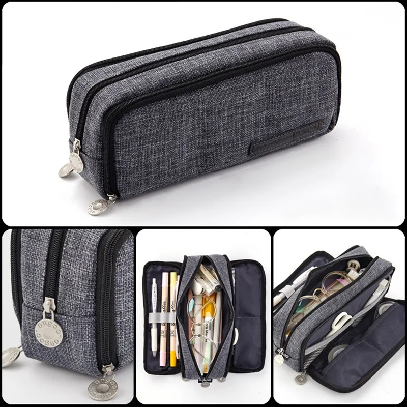 Dark Grey Pencil Case Large Capacity Pencilcase School Pen Case Supplies Pencil Bag School Box Pencils Pouch Stationery Boy
Dark Grey Pencil Case Large Capacity Pencilcase School Pen Case Supplies Pencil Bag School Box Pencils Pouch Stationery Boy