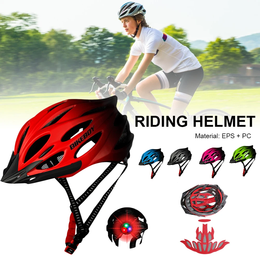 Bicycle Helmet with Taillight Comfortable Cycling Riding Helmet LED Taillight Bike Accessories for Road Mountain Bike
Bicycle Helmet with Taillight Comfortable Cycling Riding Helmet LED Taillight Bike Accessories for Road Mountain Bike