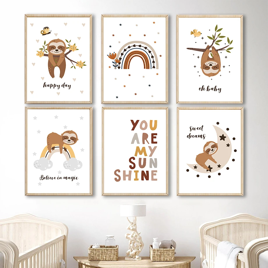 Cute Sloth Butterfly Bird Flower Rainbow Quotes Wall Art Canvas Painting Nordic Posters And Prints Wall Pictures Kids Room Decor
Cute Sloth Butterfly Bird Flower Rainbow Quotes Wall Art Canvas Painting Nordic Posters And Prints Wall Pictures Kids Room Decor