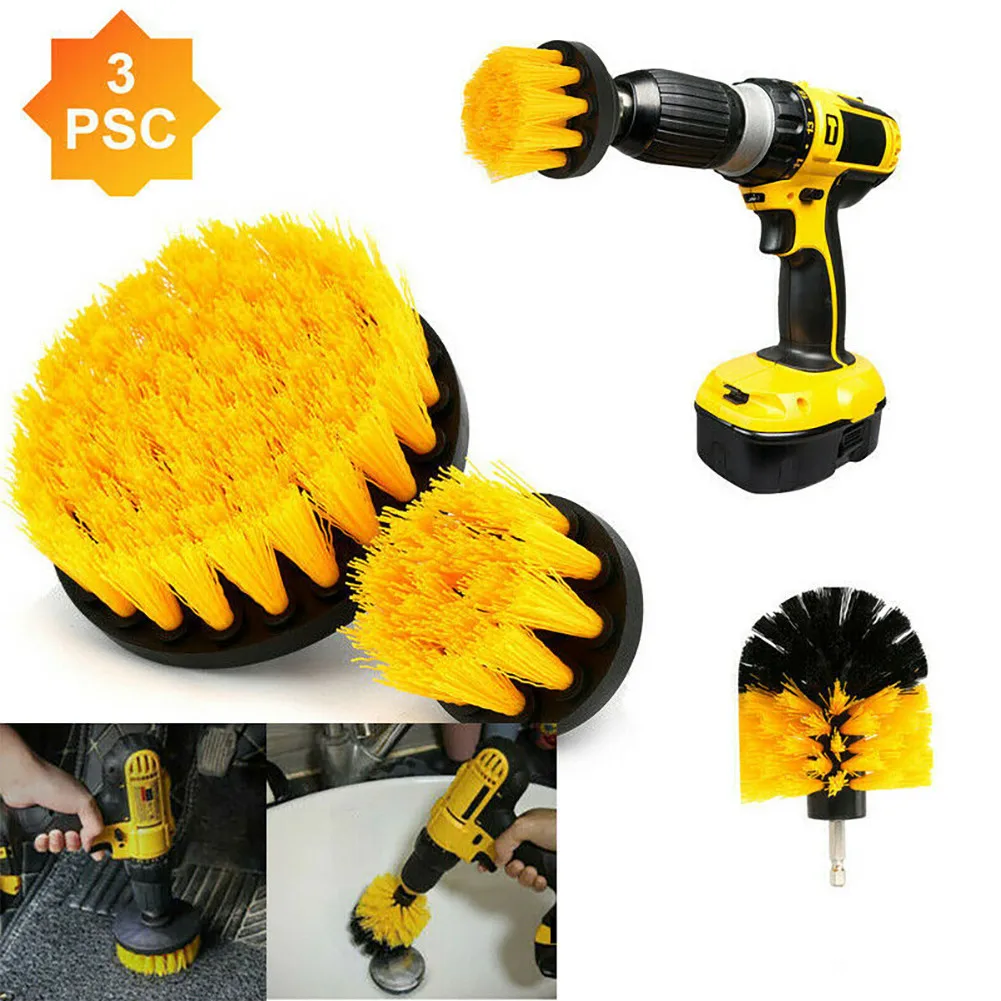 3Pcs 2/3.5/4'' Drill Brush Electric Scrubber Brush Kit Plastic Round Cleaning Brush For Carpet Glass Car Tires Nylon Brushes
3Pcs 2/3.5/4'' Drill Brush Electric Scrubber Brush Kit Plastic Round Cleaning Brush For Carpet Glass Car Tires Nylon Brushes