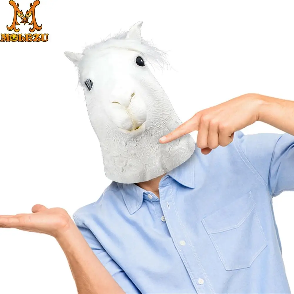 Molezu Alpaca маска для головы латексные милые белые ламы маски для Хэллоуина Костюм для вечерние НКИ Новинка маска для головы животных
Molezu Alpaca маска для головы латексные милые белые ламы маски для Хэллоуина Костюм для вечерние НКИ Новинка маска для головы животных