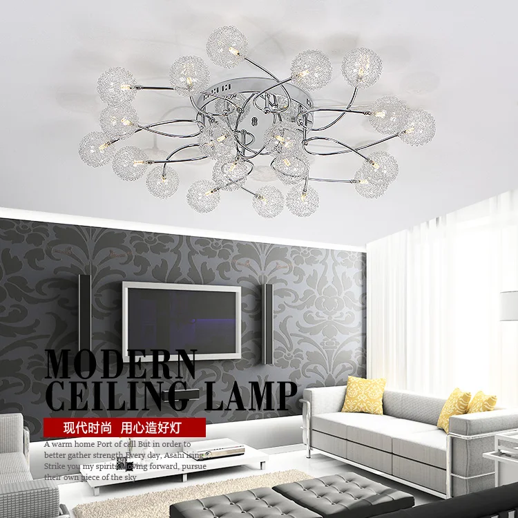 modern lutres LED lamp G4 Aluminum wire ceiling lights living room bedroom home Lighting remote control lustre | Лампы и освещение