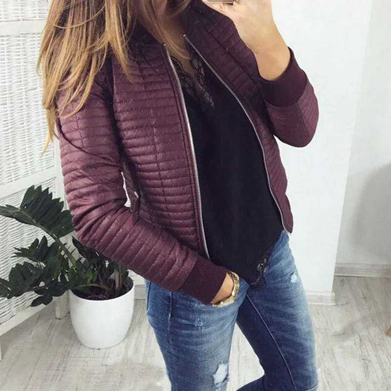 Autumn Winter Leisure Fashion Women Jacket O-neck Zipper Stitching Quilted Bomber Coats 2021 New Women Short Tops
Autumn Winter Leisure Fashion Women Jacket O-neck Zipper Stitching Quilted Bomber Coats 2021 New Women Short Tops