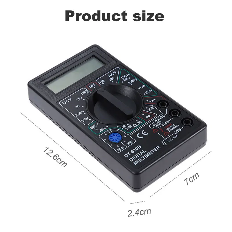 LCD Digital Multimeter AC/DC 750/1000V Digital Mini Handheld Multimeter for Voltmeter Ammeter Ohm Tester Meter With Probe
LCD Digital Multimeter AC/DC 750/1000V Digital Mini Handheld Multimeter for Voltmeter Ammeter Ohm Tester Meter With Probe