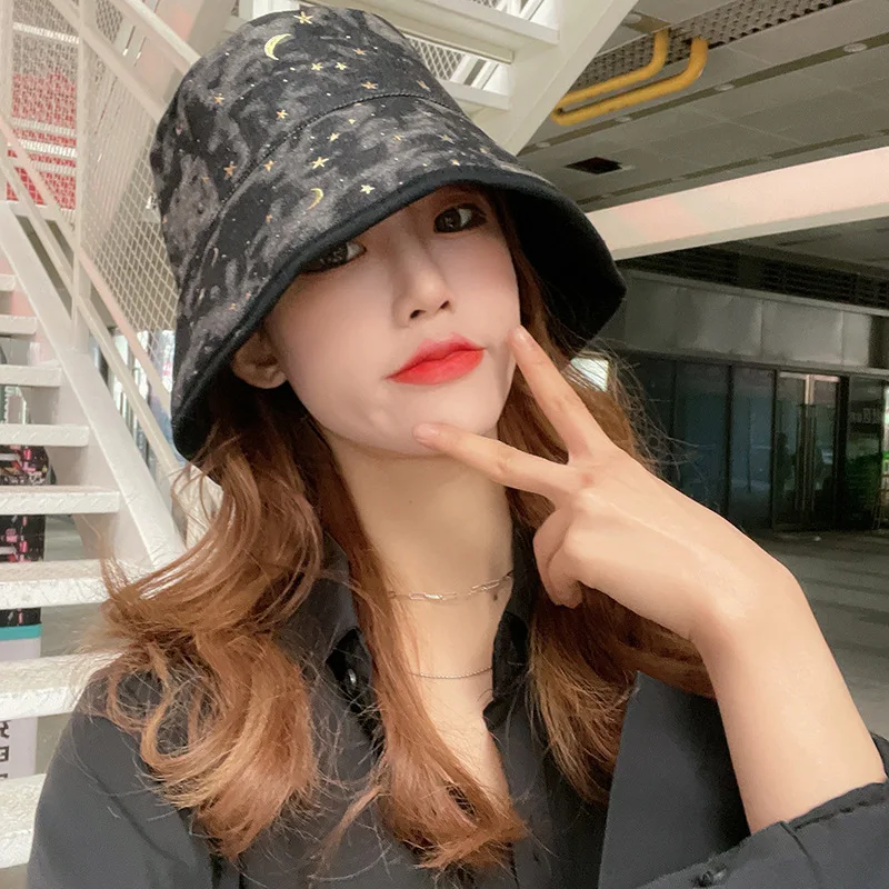 Women's Double Sided Denim Tie Dye Star Moon Bucket Hat Female Versatile Net Red Fisherman Hat
Women's Double Sided Denim Tie Dye Star Moon Bucket Hat Female Versatile Net Red Fisherman Hat