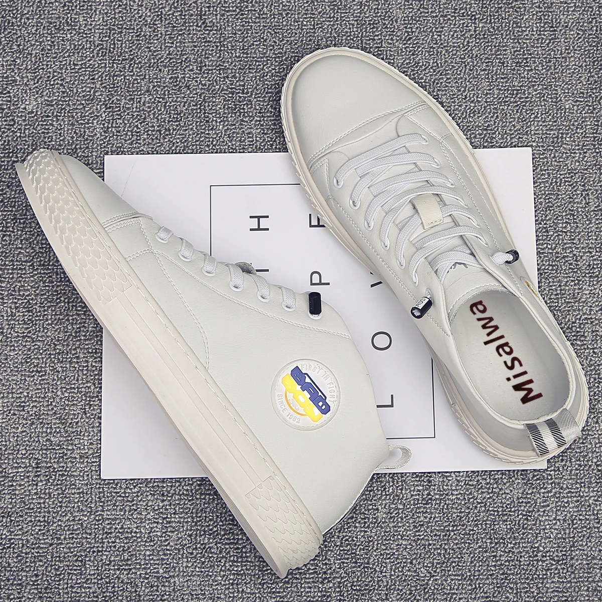 Daily Men Sneaker Leather Misalwa Spring Autumn Casual Vulcanized Male Trainers Young Men Shoes Trendy White Boots
Daily Men Sneaker Leather Misalwa Spring Autumn Casual Vulcanized Male Trainers Young Men Shoes Trendy White Boots