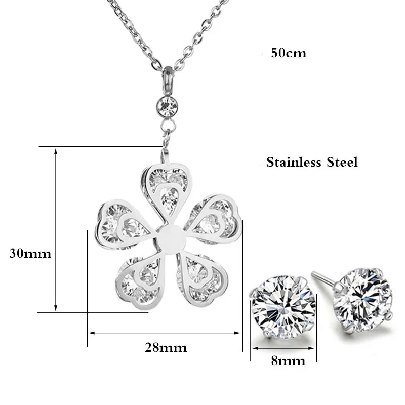 Wholesale Luxury Fashion Jewelry Stainless Steel Earring Studs Necklace Pendant Set Lover Wedding Engagement Party Anniversary
Wholesale Luxury Fashion Jewelry Stainless Steel Earring Studs Necklace Pendant Set Lover Wedding Engagement Party Anniversary