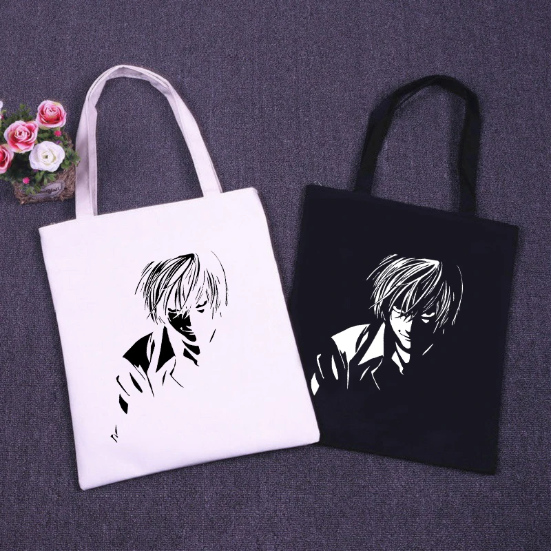 Death Note Anime Fashion Canvas Bag Shopper Harajuku Goth Top Large Capacity Women's Bags Casual Shoulder Bag Vintage Handbag
Death Note Anime Fashion Canvas Bag Shopper Harajuku Goth Top Large Capacity Women's Bags Casual Shoulder Bag Vintage Handbag