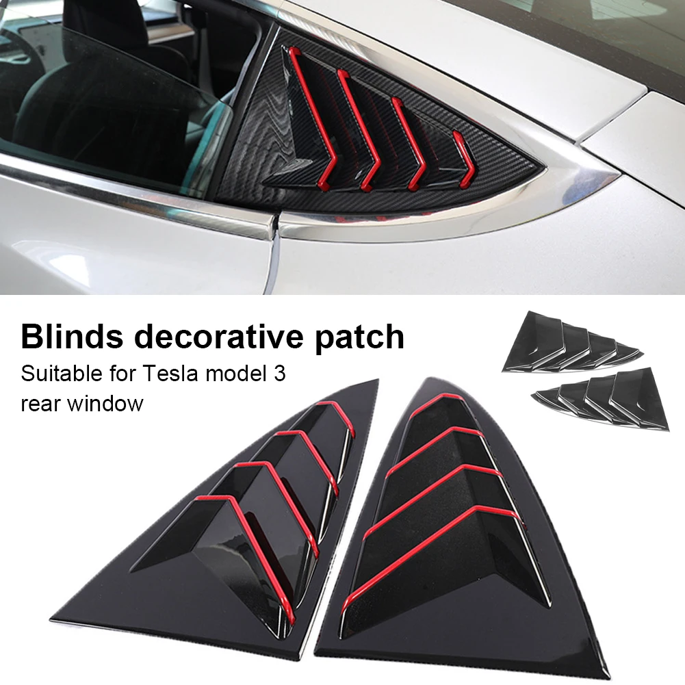 2pcs New Car Rear Triangle Blinds Louvers Cover Protector Carbon ABS Fiber Rear Glass Window Shutter For Tesla Model 3 2017-2021
2pcs New Car Rear Triangle Blinds Louvers Cover Protector Carbon ABS Fiber Rear Glass Window Shutter For Tesla Model 3 2017-2021