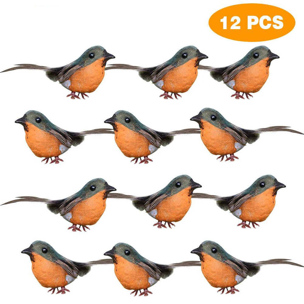 12pcs Robin Bird Christmas Mini Artificial Simulation Feathered Bird Christmas Xmas Garden Tree Decoration Simulation Feathered
12pcs Robin Bird Christmas Mini Artificial Simulation Feathered Bird Christmas Xmas Garden Tree Decoration Simulation Feathered