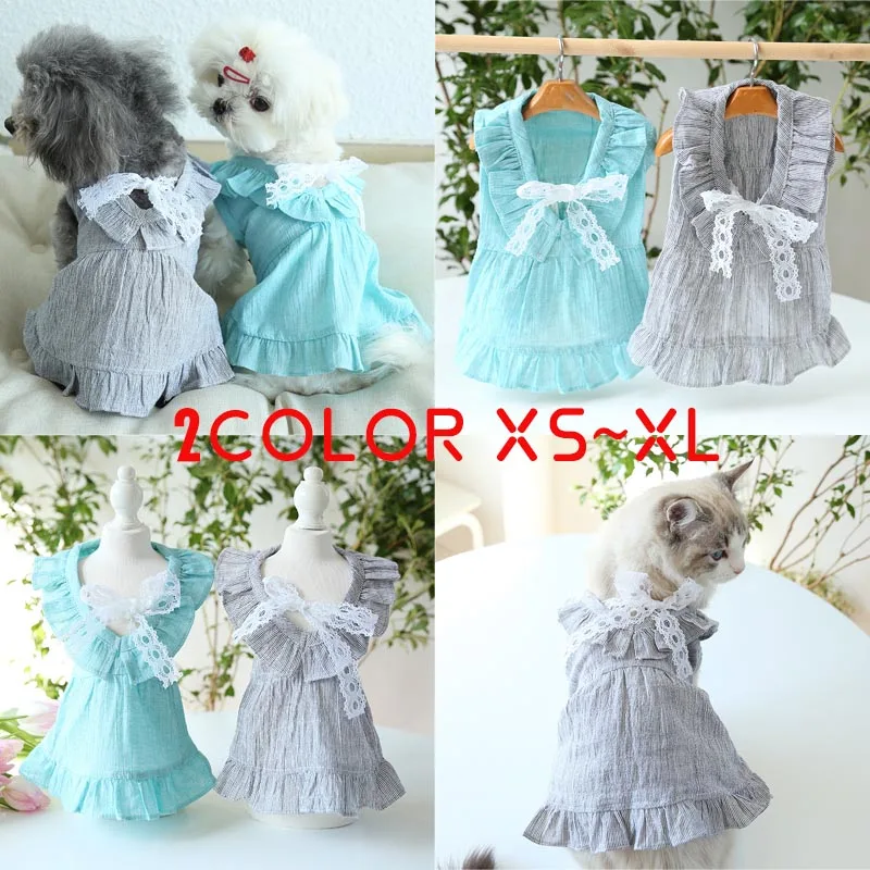 

Pet Clothes Dog Cat Dress XS Costume Summer Solid Skirt Chihuahua Yorkie Bichon Corgi Teddy Poodle Pug Ropa De Perro Pomeranian