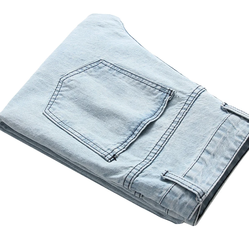 2021 Spring Cross Border Supply Men's Straight Slim Hole Jeans Light Cotton Men's Jeans Amazon
2021 Spring Cross Border Supply Men's Straight Slim Hole Jeans Light Cotton Men's Jeans Amazon