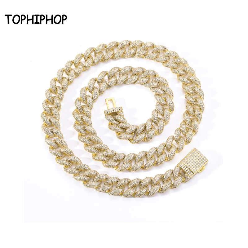 TOPHIPHOP 12mm Myer Pavé Cubic Zircon Cuban Chain Necklace Bubble Diamond Necklace Men's and Women's Jewelry Gift Exquisite Box
TOPHIPHOP 12mm Myer Pavé Cubic Zircon Cuban Chain Necklace Bubble Diamond Necklace Men's and Women's Jewelry Gift Exquisite Box