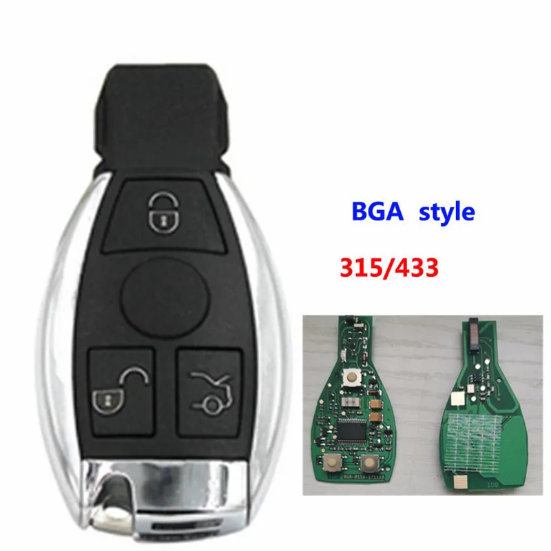 

High quality smart key 3 button NEC BGA BE remote key with 315mhz 434MHZ for Mercedes Benz Car Remote Controller Year 2000 -