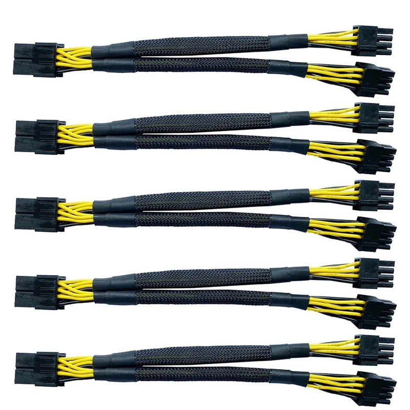 5Pcs GPU VGA PCI-E 8 Pin Female to Dual 8(6+2) Pin Male PCI Express Adapter Braided Sleeved Splitter Power Cable
5Pcs GPU VGA PCI-E 8 Pin Female to Dual 8(6+2) Pin Male PCI Express Adapter Braided Sleeved Splitter Power Cable