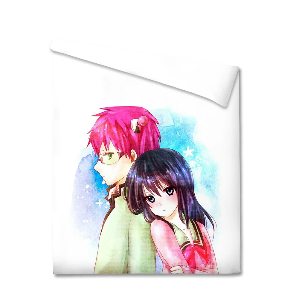 Anime Bed Quilt Duvet Cover Saiki Kusuo No Sai-nan Home Textile DIY Custom Bedding Sets Home Decor Bedclothes Milk Silk Material
Anime Bed Quilt Duvet Cover Saiki Kusuo No Sai-nan Home Textile DIY Custom Bedding Sets Home Decor Bedclothes Milk Silk Material