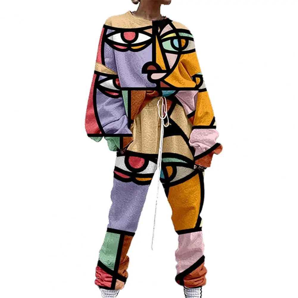 y2 Sweater Fabric Women Tracksuit Pullovers O Neck Abstract Print Drawstring Sweat Suit for Home
y2 Sweater Fabric Women Tracksuit Pullovers O Neck Abstract Print Drawstring Sweat Suit for Home