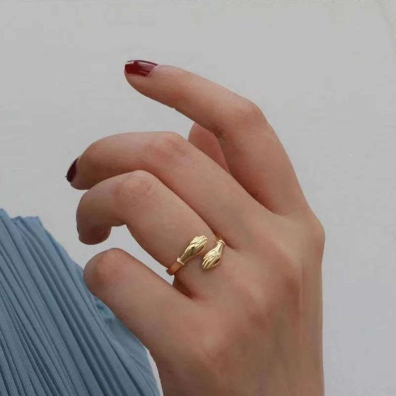 Stainless Steel Hug Gesture Ring Gold Filled Two-handed Embracing Couple Rings For Women Men Handmade Jewelry Boho Anillos Mujer
Stainless Steel Hug Gesture Ring Gold Filled Two-handed Embracing Couple Rings For Women Men Handmade Jewelry Boho Anillos Mujer