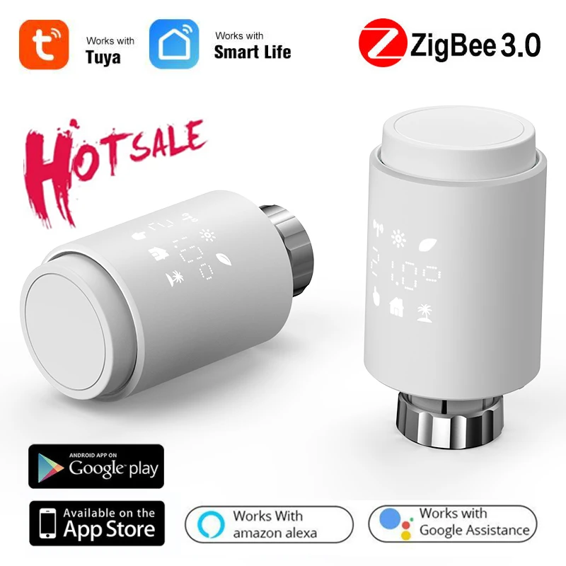 Умный привод радиатора Tuya ZigBee3.0, программируемый термостатический клапан радиатора, регулятор температуры, голосовое управление через Alexa
Умный привод радиатора Tuya ZigBee3.0, программируемый термостатический клапан радиатора, регулятор температуры, голосовое управление через Alexa
