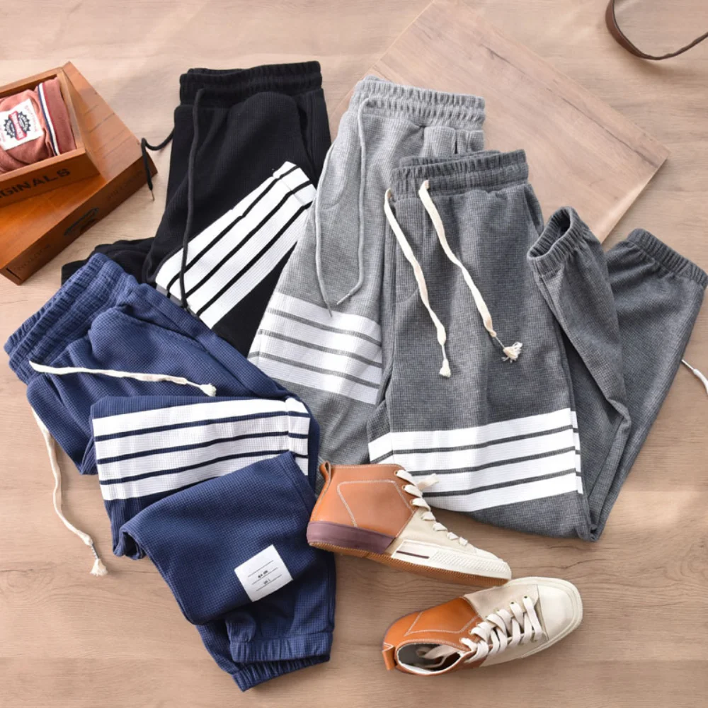 Осенние трикотажные хлопковые спортивные брюки с завязкой на щиколотке мужские модные брендовые Свободные повседневные спортивные брюки ... 
Осенние трикотажные хлопковые спортивные брюки с завязкой на щиколотке мужские модные брендовые Свободные повседневные спортивные брюки ...