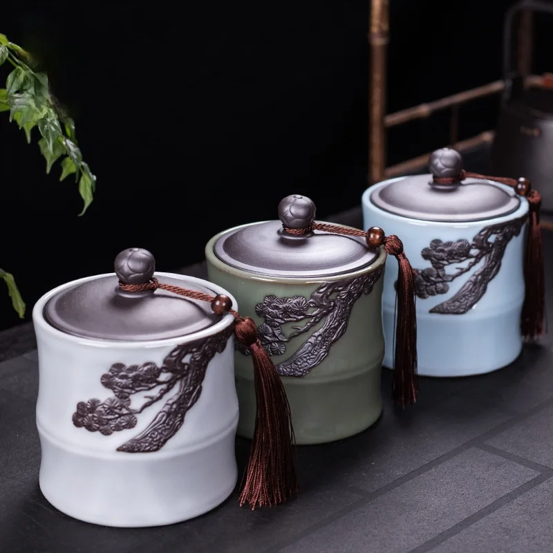 Portable Travel Tea Box Ceramic Simple Moisture Proof Cofee Sugar Canister Tea Caddy Seal Storage Jar Caja De Te Teaware DF50CY
Portable Travel Tea Box Ceramic Simple Moisture Proof Cofee Sugar Canister Tea Caddy Seal Storage Jar Caja De Te Teaware DF50CY