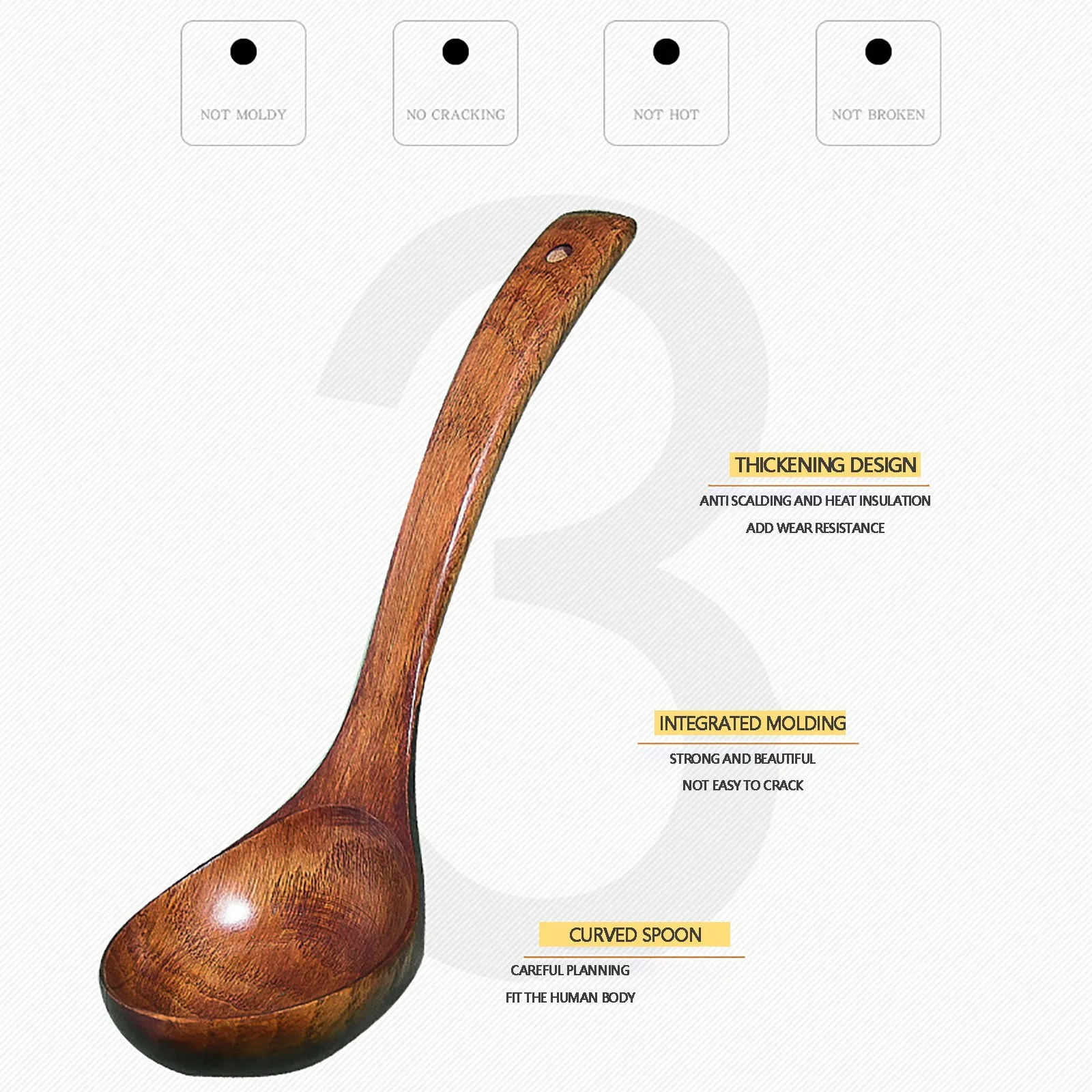 Wooden Spoon Bamboo Kitchen Cooking Utensil Tool Soup Teaspoon Catering Spoon Long Handle Round Spoons for Soup Cooking Mixing
Wooden Spoon Bamboo Kitchen Cooking Utensil Tool Soup Teaspoon Catering Spoon Long Handle Round Spoons for Soup Cooking Mixing